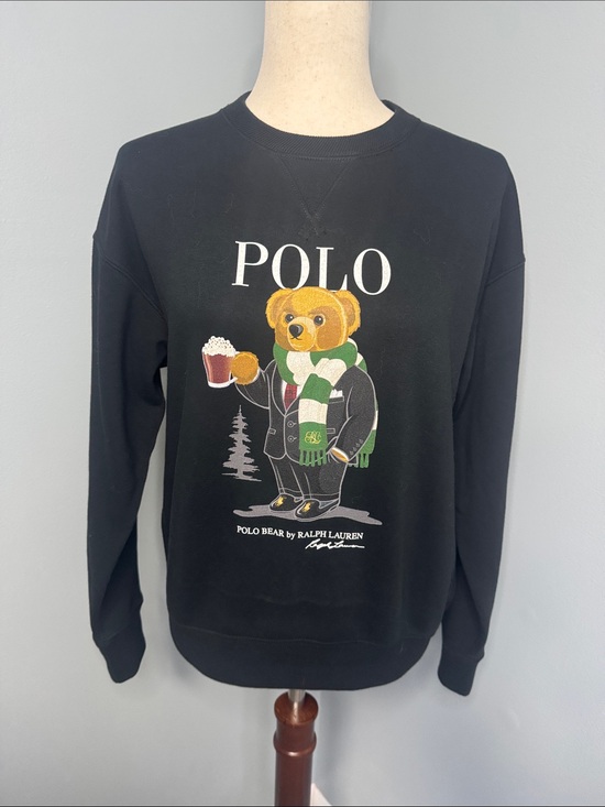 Polo Ralph Lauren Tops - Polo by Ralph Lauren Black Cocoa Bear Graphic Crewneck Sweatshirt Sz S